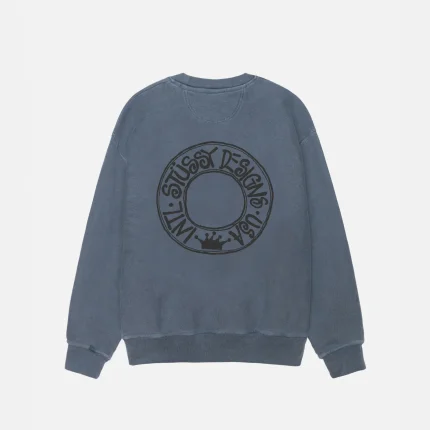 STUSSY BUANA CREW PIGMENT DYED NAVY