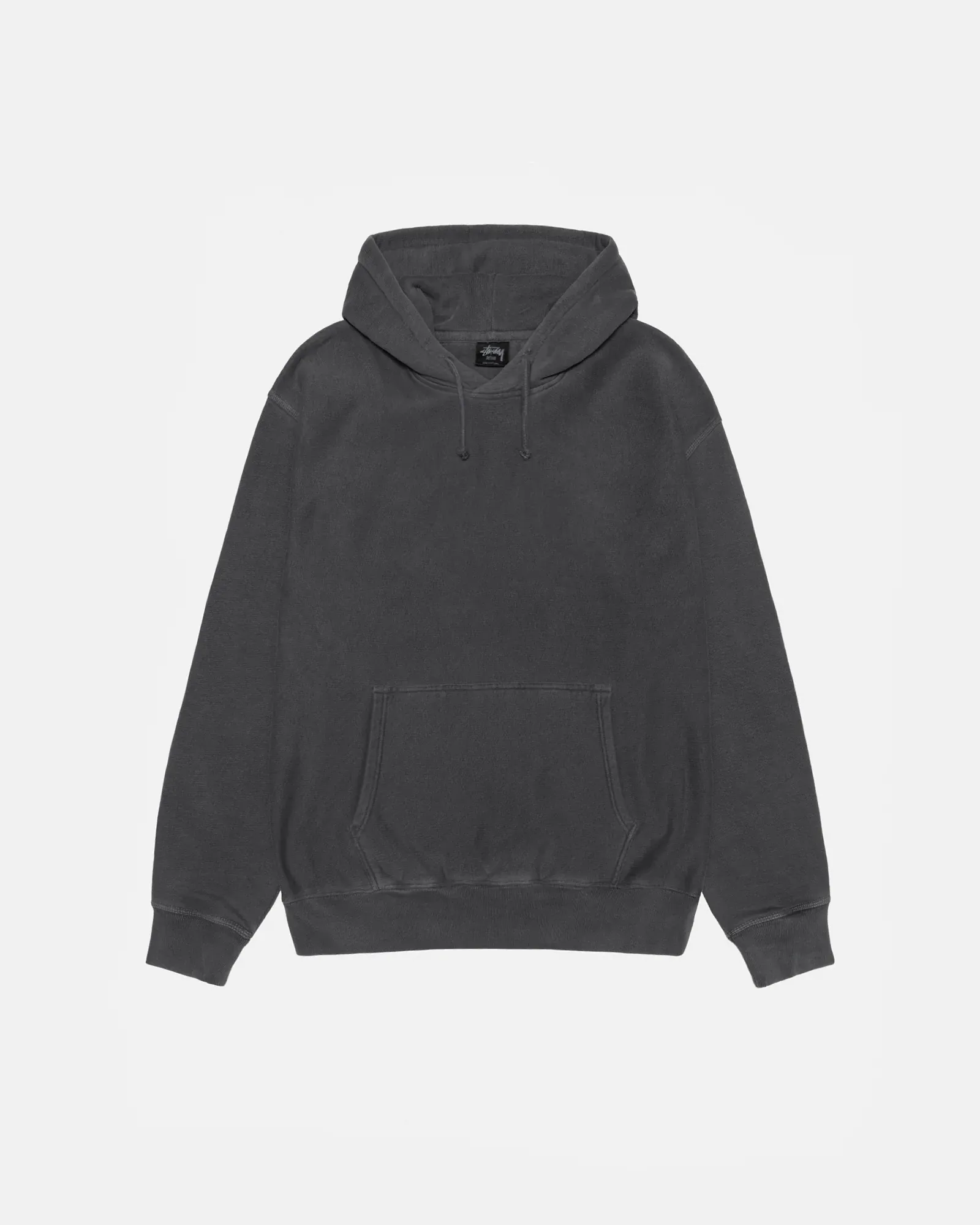 STUSSY BUANA HOODIE PIGMENT DYED BLACK STUSSY BUANA HOODIE PIGMENT DYED BLACK
