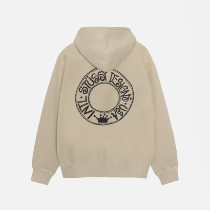 STUSSY BUANA HOODIE PIGMENT DYED KHAKI