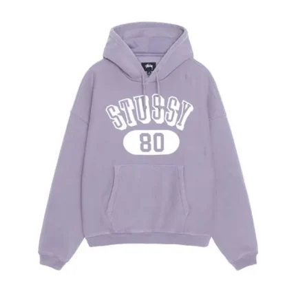 Stussy 80 Relaxed Hoodie Ash Purple