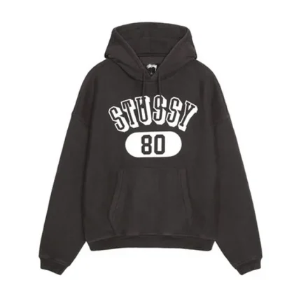 Stussy 80 Relaxed Hoodie Washed Black