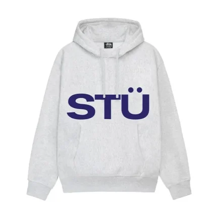 Stussy All Caps Hoodie Ash Heather 2