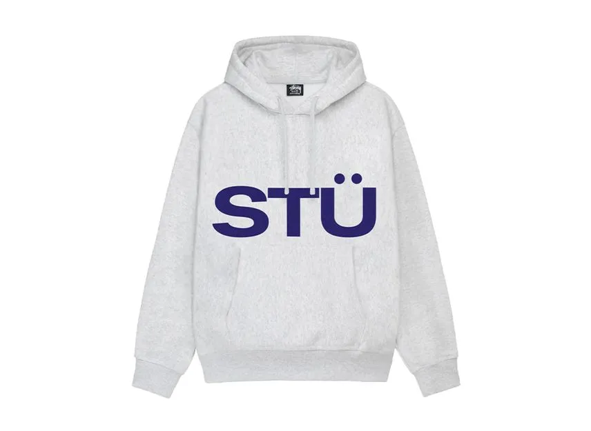 Stussy All Caps Hoodie Ash Heather 2 Stussy All Caps Hoodie Ash Heather 2