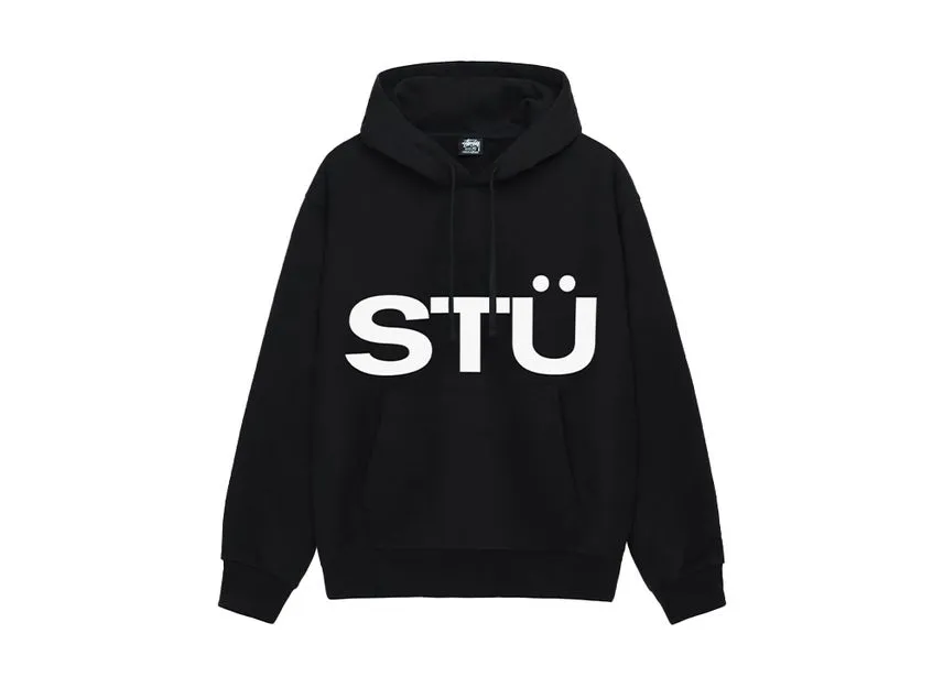 Stussy All Caps Hoodie Black Stussy All Caps Hoodie Black