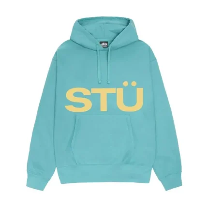 Stussy All Caps Hoodie Ocean