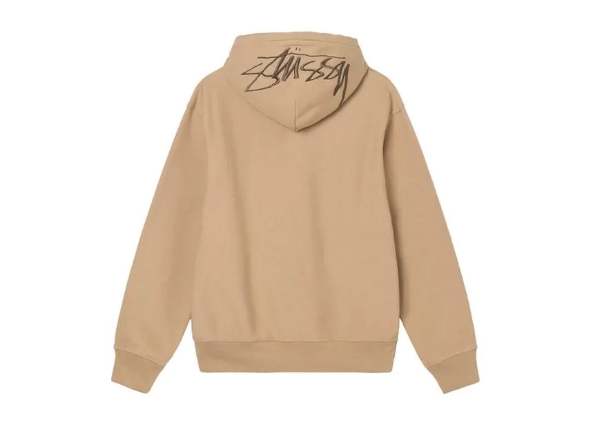 Stussy BACK HOOD EMBROIDERED HOODIE Beige Stussy BACK HOOD EMBROIDERED HOODIE Beige