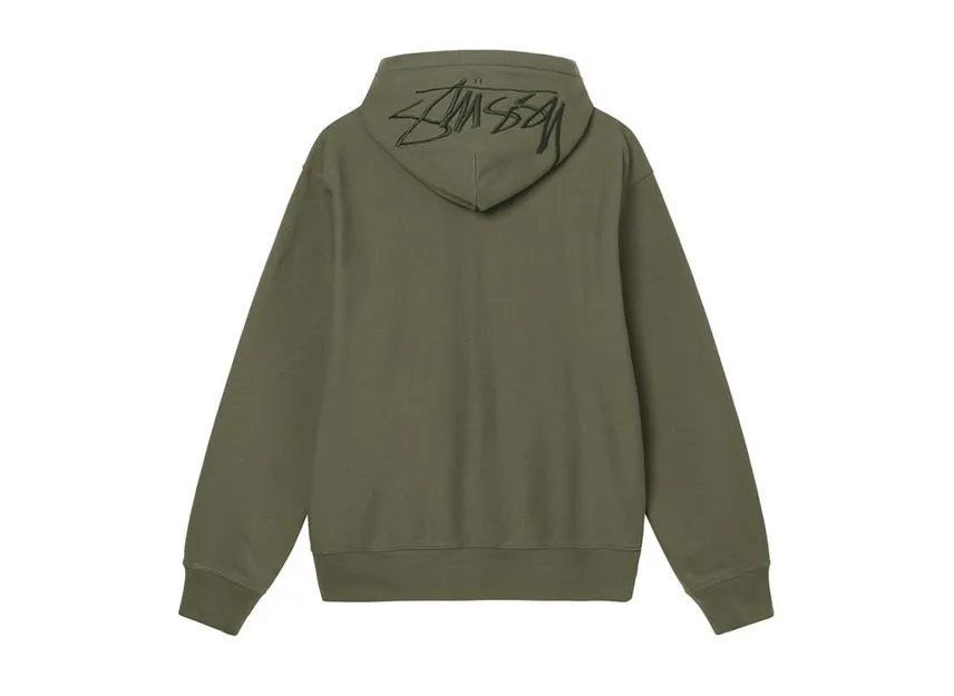 Stussy BACK HOOD EMBROIDERED HOODIE Olive Stussy BACK HOOD EMBROIDERED HOODIE Olive