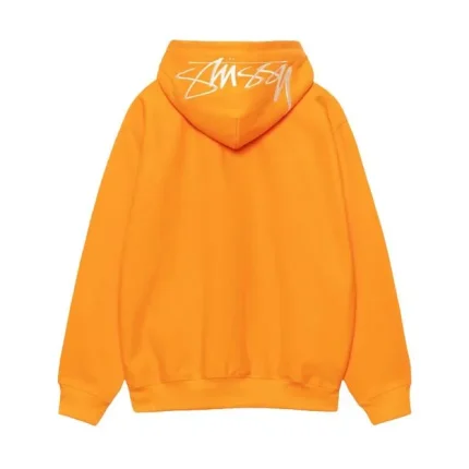 Stussy Back Hood Applique Hoodie Tangerine
