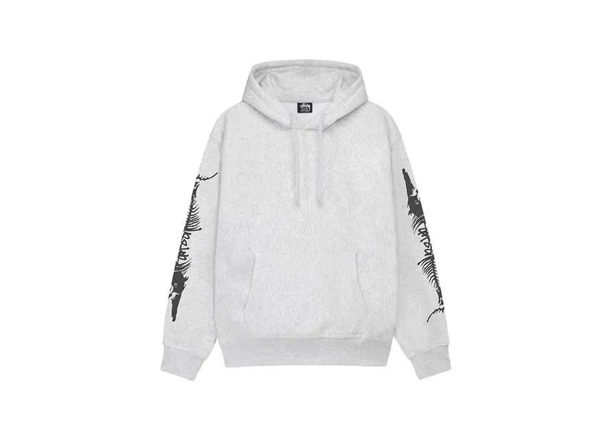 Stussy Barracuda Hoodie Ash Heather Stussy Barracuda Hoodie Ash Heather