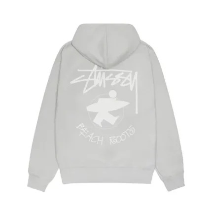 Stussy Beach Roots Zip Hoodie Fog