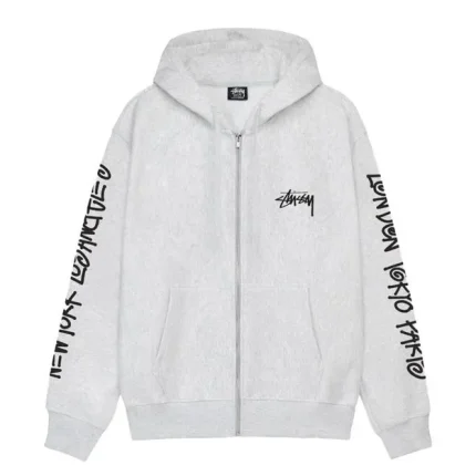 Stussy Big Cities Zip Hoodie Ash Heather