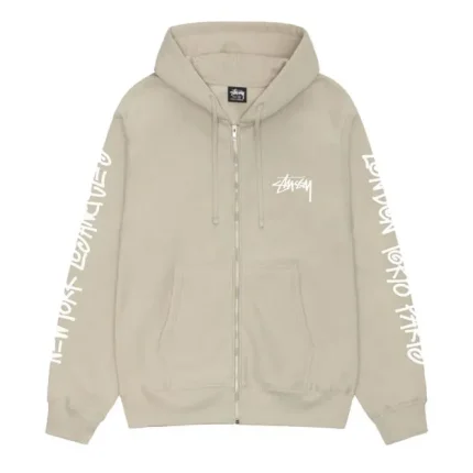 Stussy Big Cities Zip Hoodie Khaki