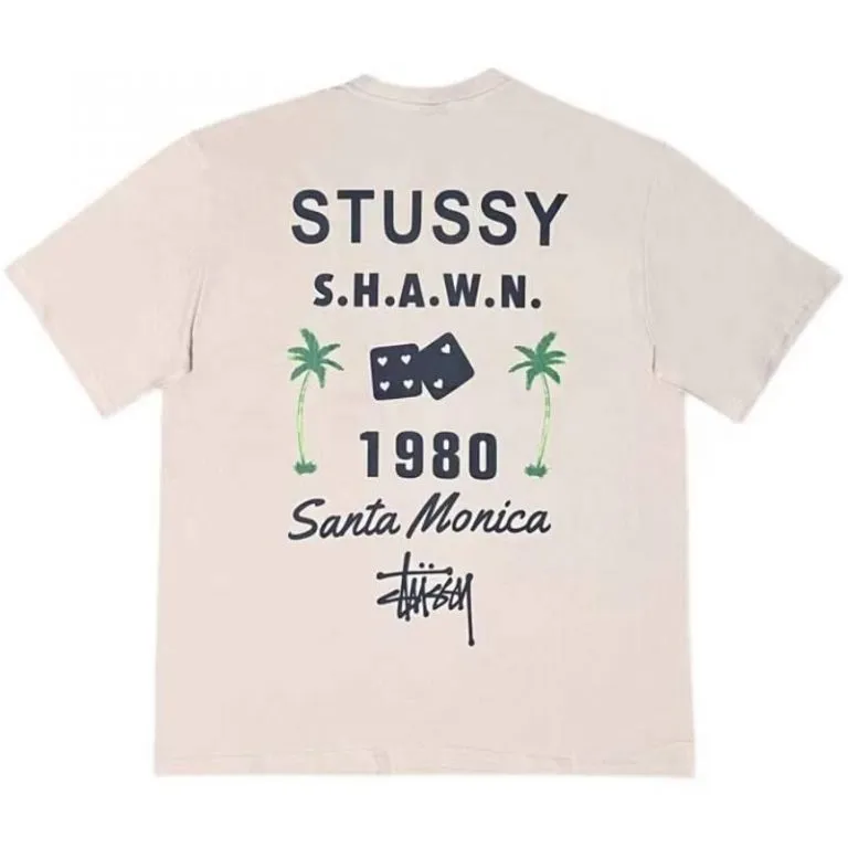 Stussy Brown Graphic Tee Off White Coconut Tree Stussy Brown Graphic Tee Off White Coconut Tree
