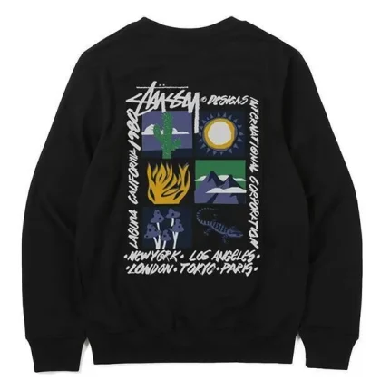 Stussy Crewneck Sweatshirt Black Desert