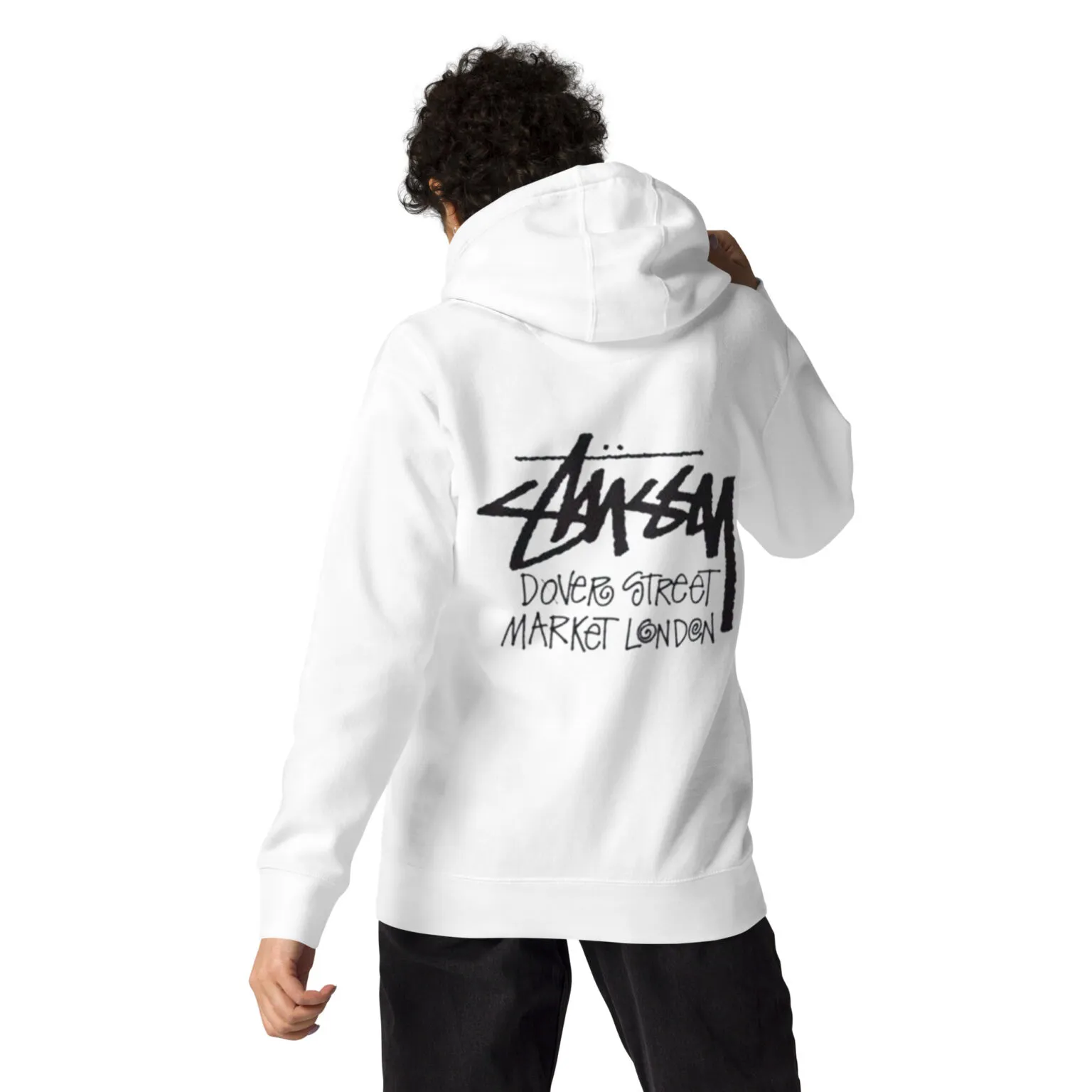 Stussy Dover Street Market London Hoodie White Stussy Dover Street Market London Hoodie White