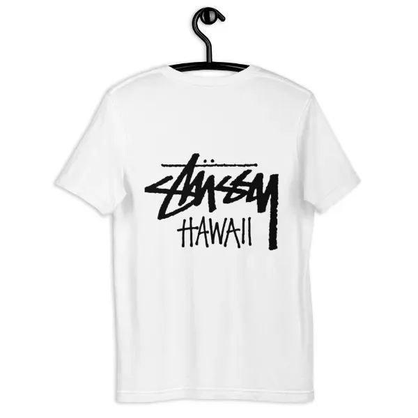 Stussy Hawaiian Shirt Unisex White Stussy Hawaiian Shirt Unisex White