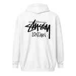 Stussy London Zip Up white