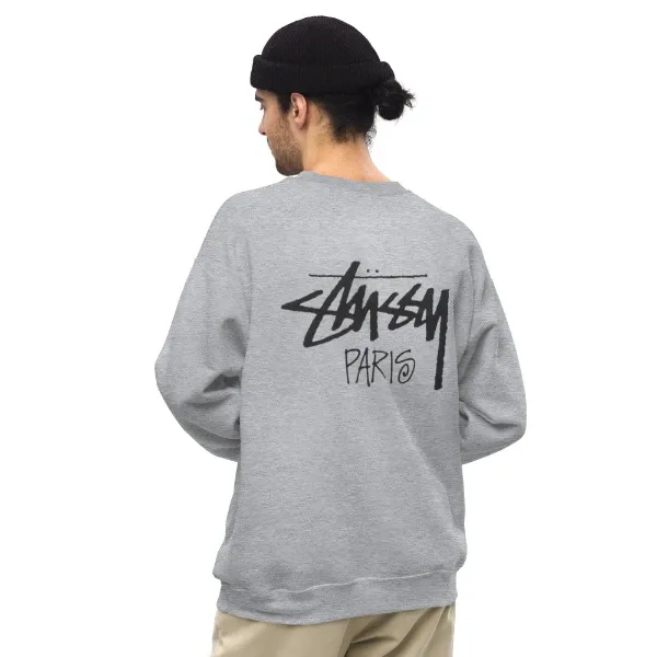 Stussy Paris Crewneck Sweatshirt grey Stussy Paris Crewneck Sweatshirt grey