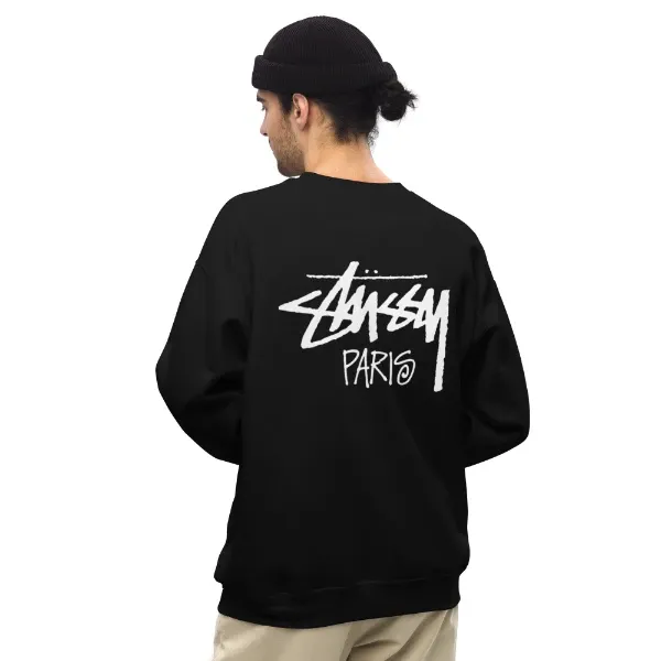 Stussy Paris Crewneck Sweatshirt Black Stussy Paris Crewneck Sweatshirt Black
