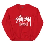 Unisex Stussy Hawaii Sweatshirt red