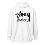 Unisex Stussy Honolulu fleece zip up hoodie,