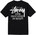 Unisex Stussy Los Angeles Tee black