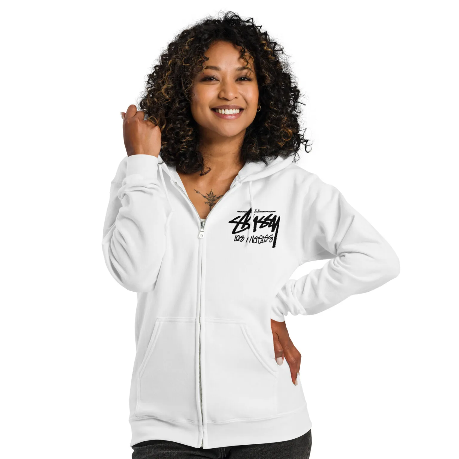 Unisex Stussy Los Angeles Zip up Hoodie,,. Unisex Stussy Los Angeles Zip up Hoodie,,.