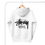 Unisex Stussy Seoul Hoodie white