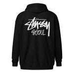 Unisex Stussy Seoul zip hoodie black