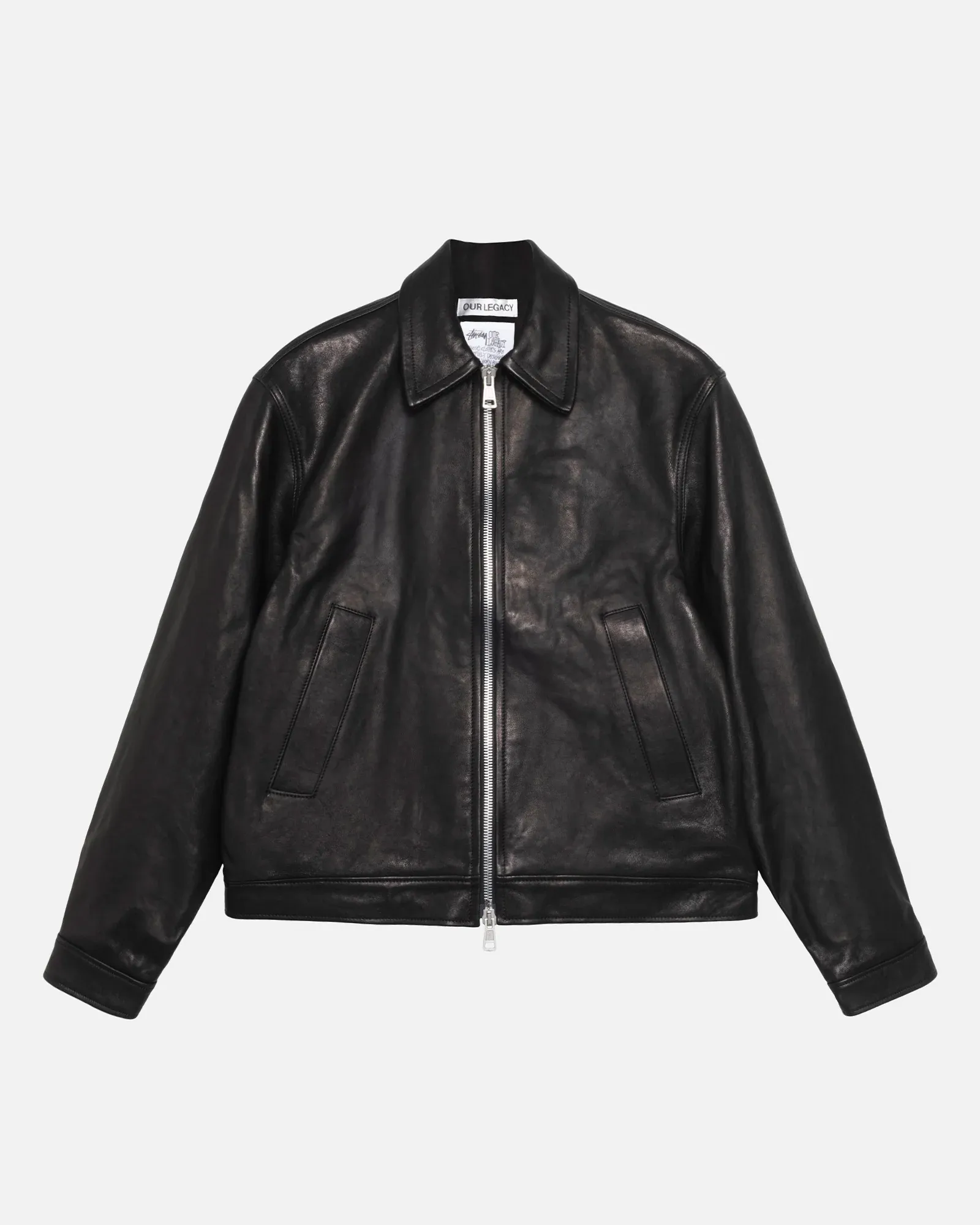 STUSSY OUR LEGACY WORK SHOP BLOUSON JACKET LEATHER BLACK STUSSY OUR LEGACY WORK SHOP BLOUSON JACKET LEATHER BLACK