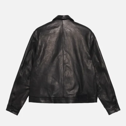 STUSSY OUR LEGACY WORK SHOP BLOUSON JACKET LEATHER BLACK